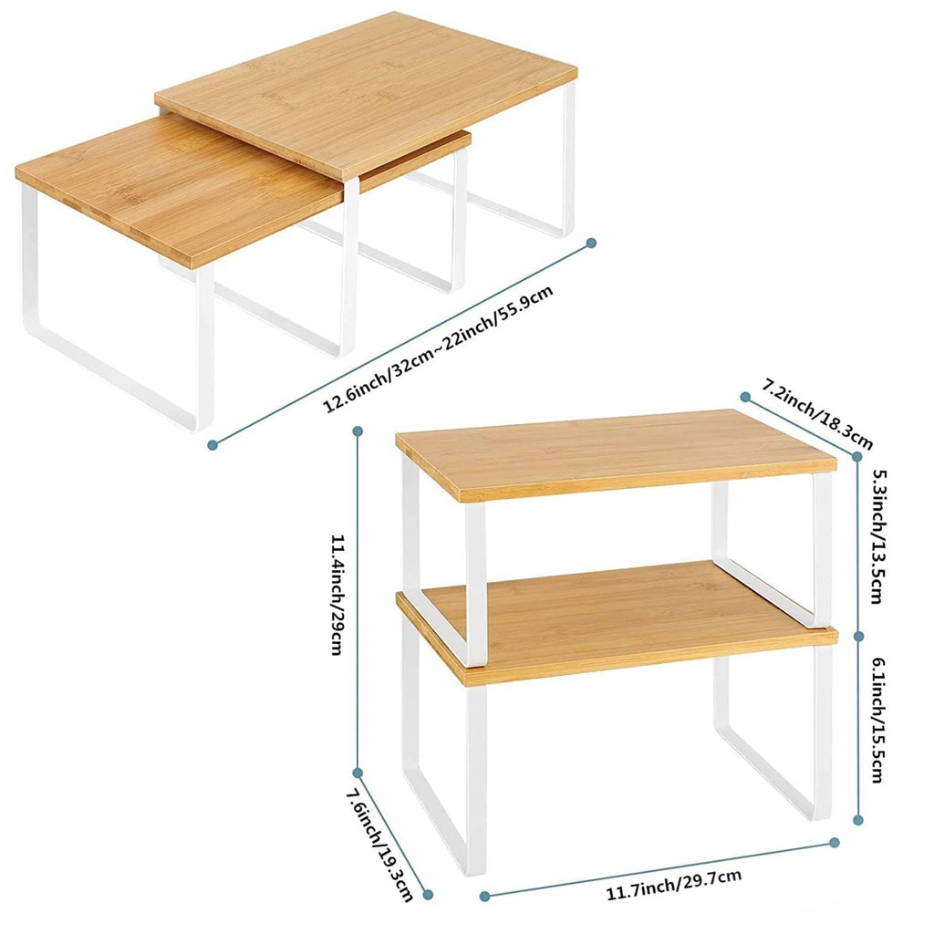 2 pezzi armadio organizzatore scaffale per spezie scaffale multiuso impilabile scaffale per condimenti di grande capacità dispensa armadio cosmetico