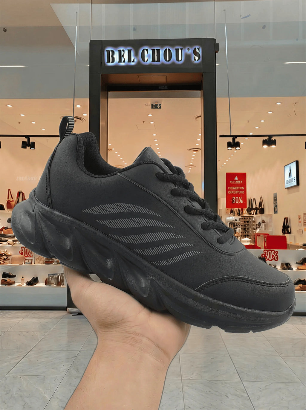 Bel Chou's, ultraleichte Sportschuhe französischer Marke, wasserdichte Sneaker aus Kunstleder, bequeme Sneaker für Herren und Damen, Freizeitschuhe zum Gehen
