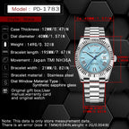 PAGANI DESIGN Orologio Meccanico Automatico Uomo Ice Blue Acciaio Inossidabile Vetro Zaffiro