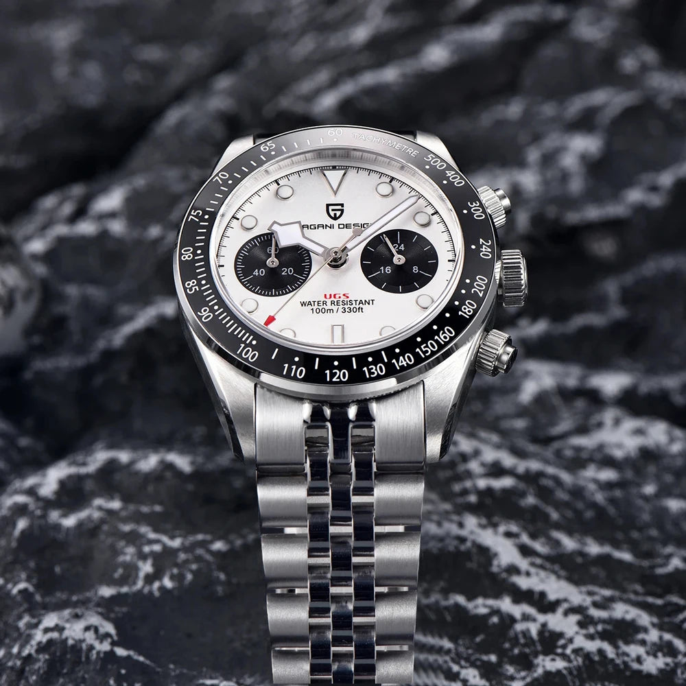 Orologi da uomo PAGANI DESIGN Panda VK34, cronografo sportivo, orologio di lusso da uomo, vetro zaffiro AR, vetro ceramico luminescente, regalo per uomo