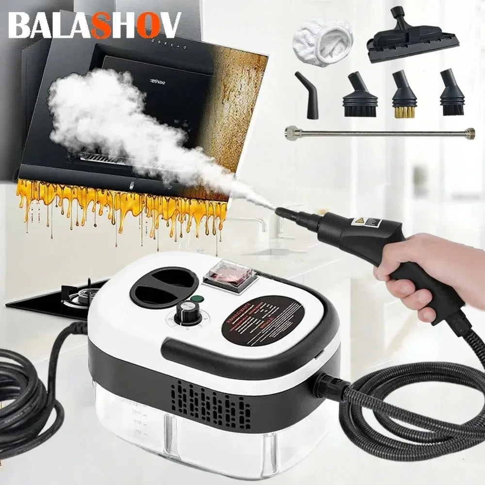 2500W Dampfreiniger Tragbares Hochtemperatur-Druckstrahl-Waschgerät zur Sterilisation für Auto, Zuhause, Küche, Klimaanlage