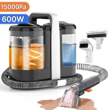 Pulitore per punti 750W 11/15KPa Pulitore portatile per tappeti, divani e tende, con funzione spray e aspirazione integrata, macchina per la pulizia domestica