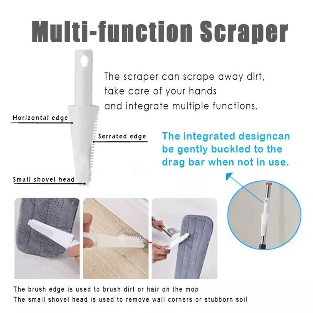 Sprühwischmopp-Set, magischer Flachwischmopp für die Bodenreinigung zu Hause, Haushaltsmopps mit wiederverwendbaren Mikrofaserpads, drehbarer Mopp