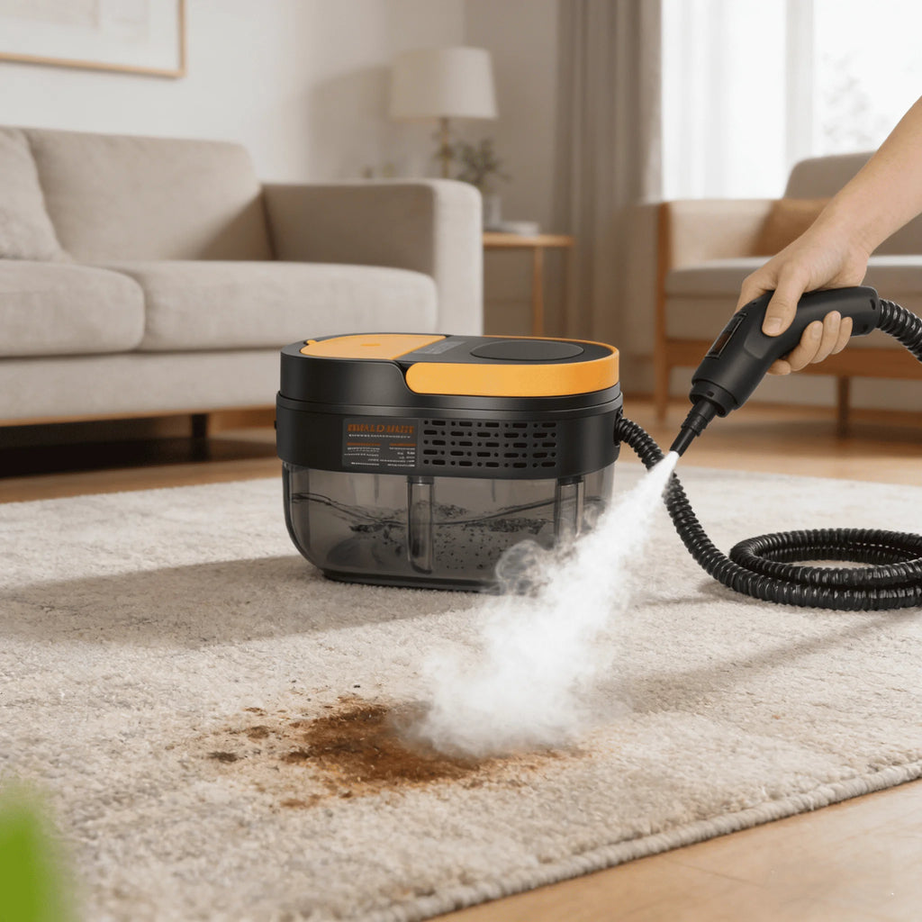 2500W Dampfreiniger, Dampfgerät für Haus und Auto, Tragbarer Dampfreiniger mit 3 einstellbaren Dampfstufen und Zubehör