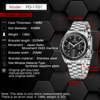 PAGANI DESIGN Orologio al Quarzo da Uomo PD1701 con Fasi Lunari e Cronografo