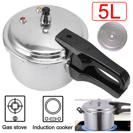 5L Aluminum Alloy Pressure Cooker, Multifunction Fast Cooking Pot with 70kPa, Gas and Induction Compatible, for Steaming and Stewing