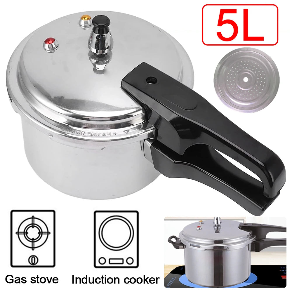 5L Schnellkochtopf aus Aluminiumlegierung, Multifunktions-Schnellkochtopf mit 70kPa, Gas- und Induktionsgeeignet, zum Dämpfen und Schmoren