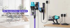 Blossom V20 Akku-Staubsauger, bürstenloser 600W Motor, 55KPA starke Saugkraft, 3-Gang-Einstellung, Voll-Touchscreen, 1,8L großer Staubbehälter, 8-Zellen-Akku, 60 Minuten Laufzeit, Bürste für