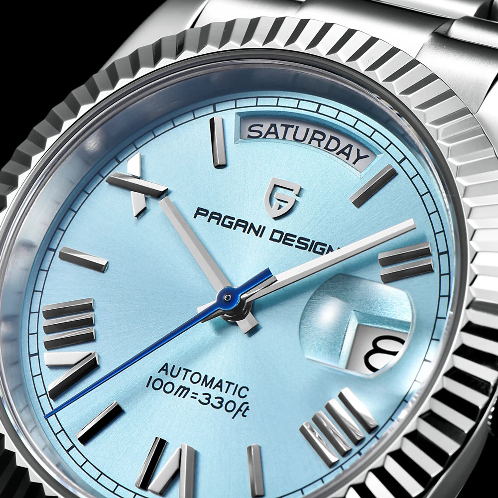Neuer PAGANI DESIGN Herrenuhren, luxuriöse Automatikuhr für Herren, mechanische Herrenuhr, Saphirglas AR mit Datum, lokale EU-Lieferung