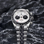 PAGANI DESIGN Orologio da polso al quarzo cronografo uomo, modello Panda, vetro zaffiro, impermeabile 10 bar