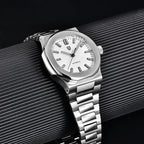 Nuovo Orologio Meccanico Automatico di Lusso Pugani da Uomo con Vetro Zaffiro Antiriflesso e Lancette Luminose, Orologio Sportivo da Uomo, Consegna Locale