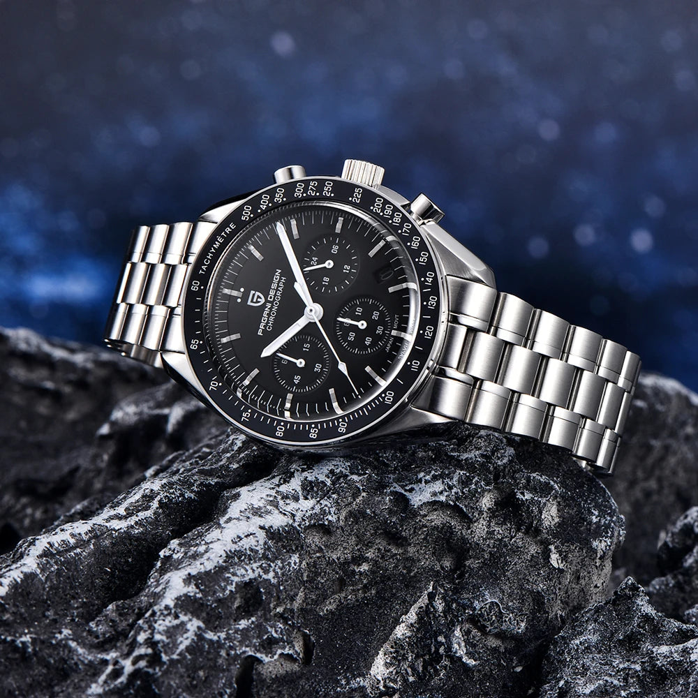PAGANI DESIGN Orologio al Quarzo da Uomo PD1701 con Fasi Lunari e Cronografo