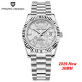 Orologi da uomo PAGANI DESIGN New D36 Date, orologio meccanico automatico di lusso di alta gamma, orologio da uomo con vetro zaffiro AR, impermeabile fino a 10 bar