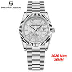 Orologi da uomo PAGANI DESIGN New D36 Date, orologio meccanico automatico di lusso di alta gamma, orologio da uomo con vetro zaffiro AR, impermeabile fino a 10 bar