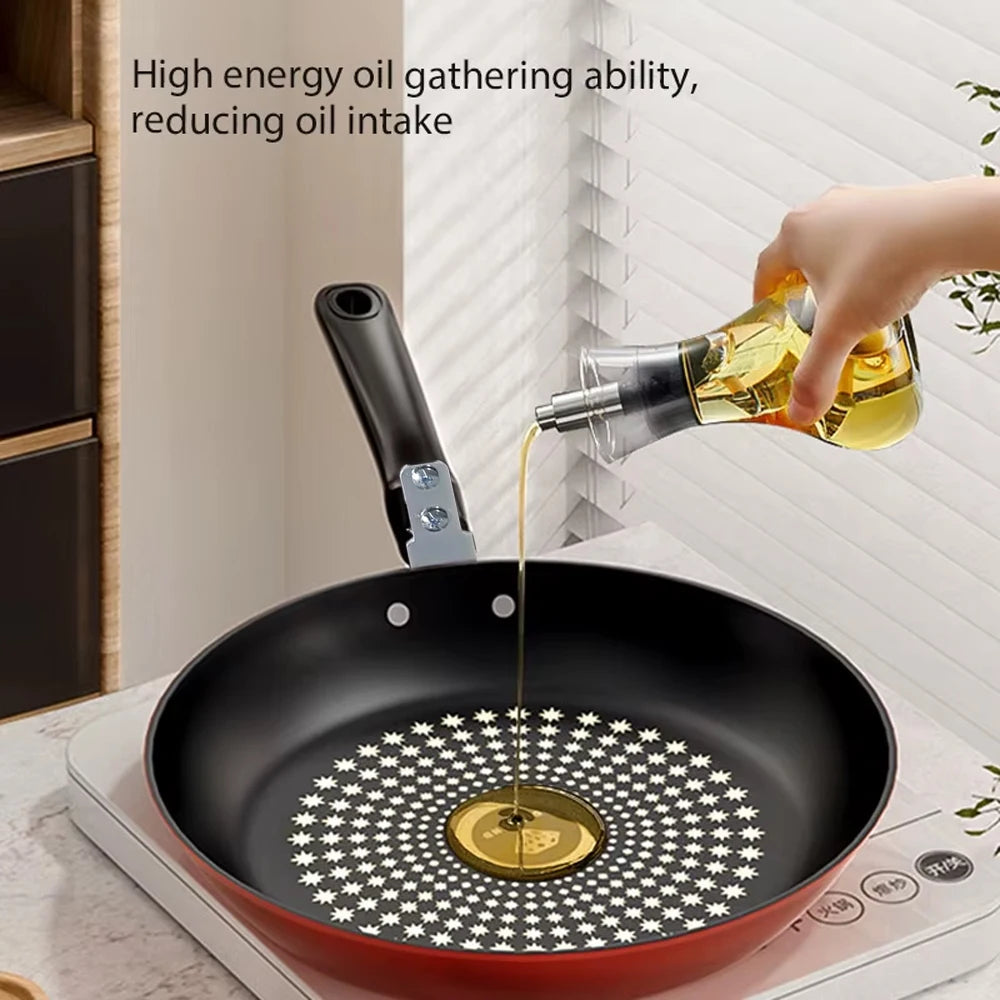 Padella Antiaderente Diamantata 24/26cm, con Rivestimento in Titanio per Rapida Conduzione del Calore, Riduzione dell'Olio, per Induzione