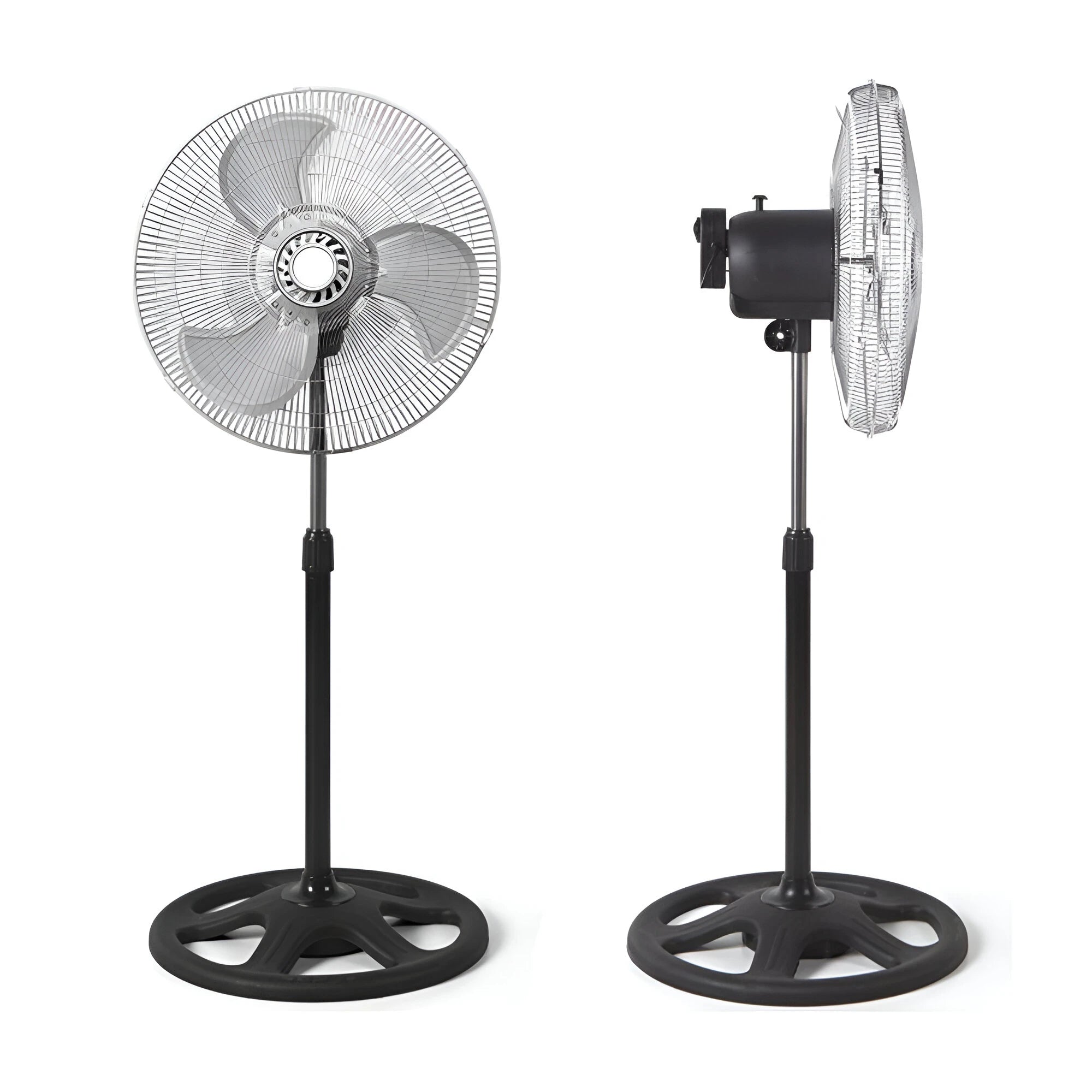 3-in-1 Stand-, Tisch- und Wandventilator mit 3 einstellbaren Geschwindigkeitsstufen, Stahl- und ABS-Struktur