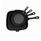 Set di 4 Padelle in Ghisa Antiaderenti Pretrattate, con Guanti