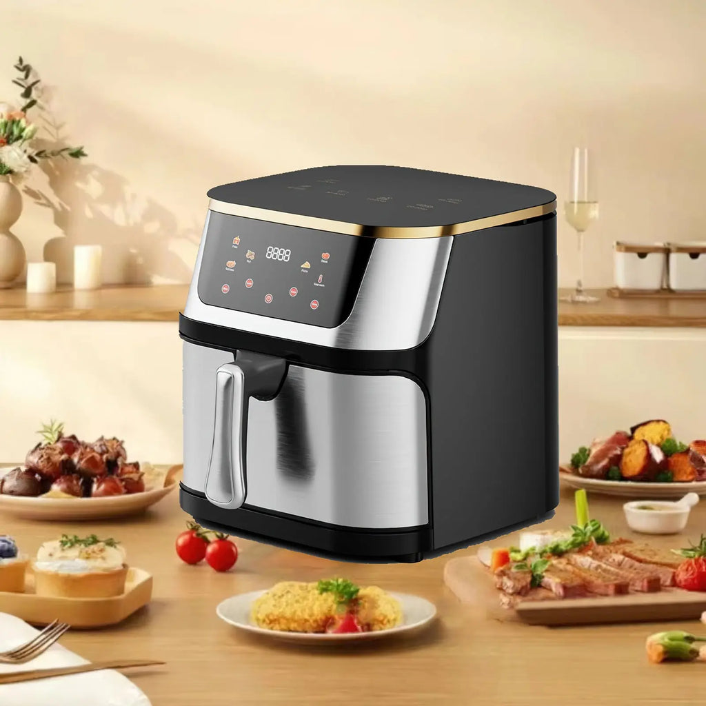 Friggitrice ad Aria 2800W 12L in Acciaio Inossidabile con Touchscreen