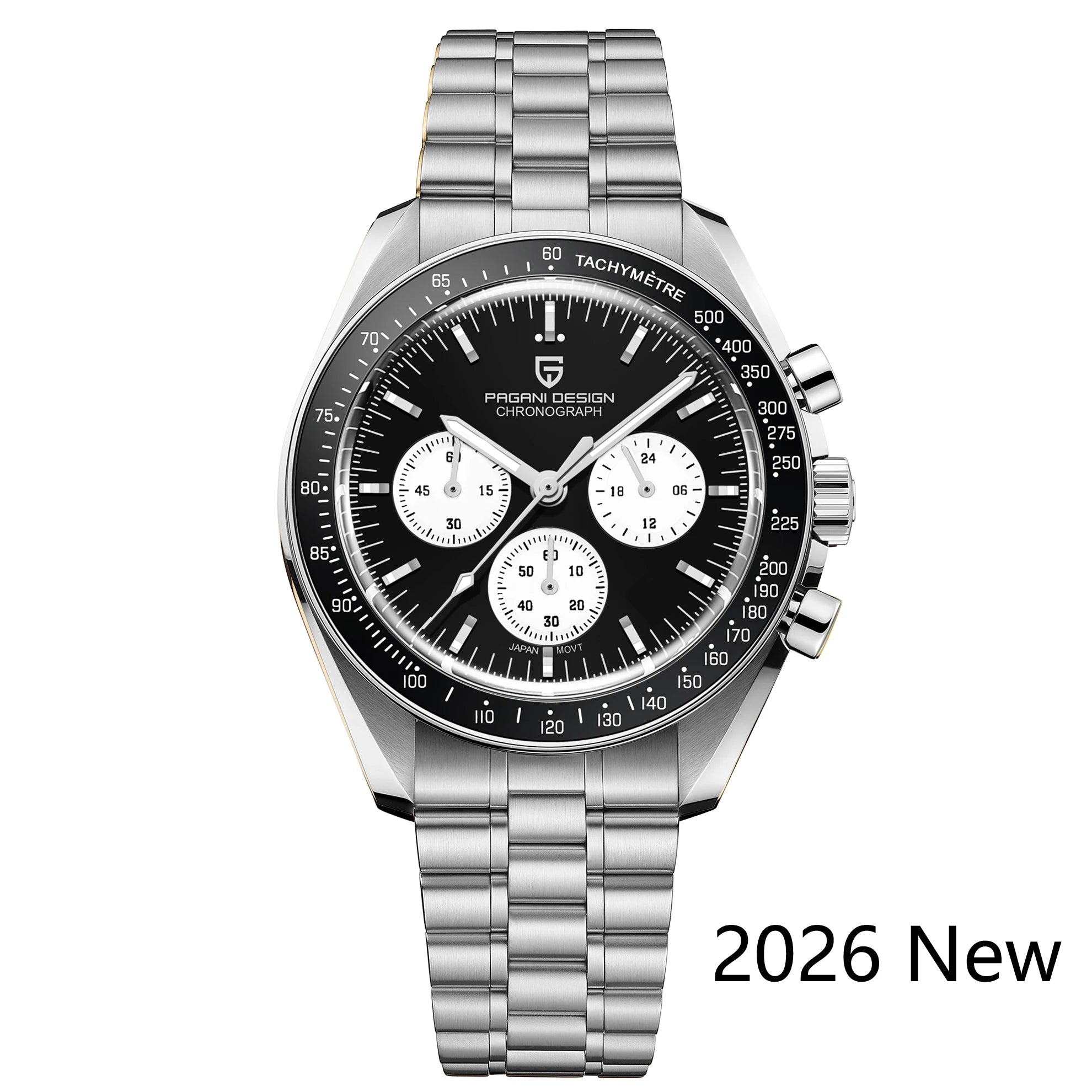 PAGANI DESIGN Orologio da Polso al Quarzo PD-1701-EU Cronografo VK63 Cassa Acciaio Inox Vetro Zaffiro 42mm
