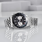 Nuovi orologi da uomo Panda DESIGN, orologio al quarzo di lusso Panda, cronografo sportivo da uomo, cronografo con vetro zaffiro, lenti AR, ceramica, leggero, impermeabile, in acciaio inossidabile, orologio da uomo, idea rega