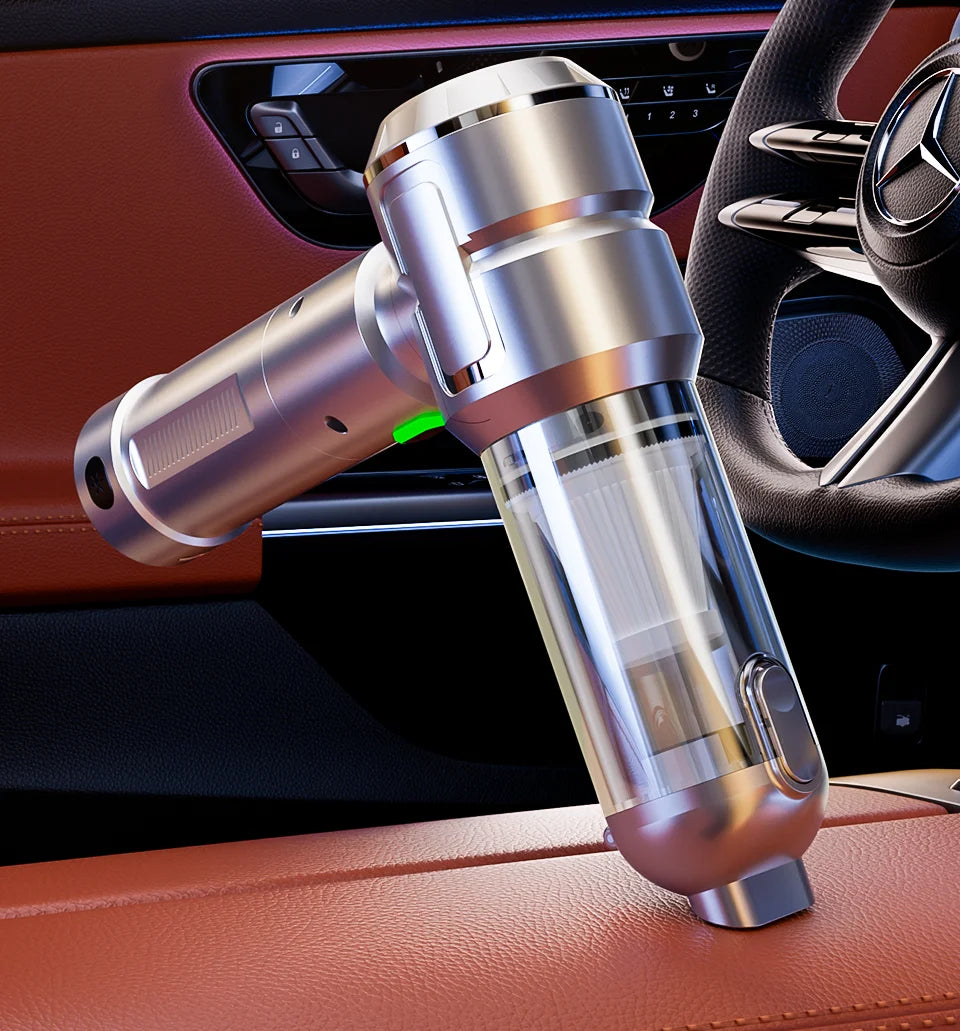 SZUK Neuer kabelloser Auto-Staubsauger, tragbarer Handstaubsauger, Mini-Gebläse mit LED-Licht, leistungsstarker Akku-Staubsauger