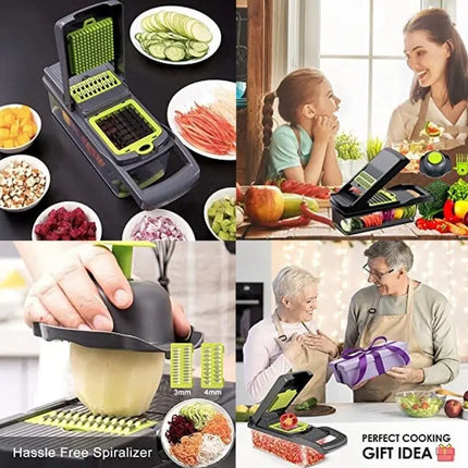 Tagliaverdure 16 in 1, affettatrice per insalata, frutta e verdura, pelapatate