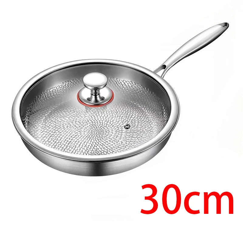 Padella in lega di titanio di alta qualità, padella antiaderente per bistecche e pancake, padella in titanio per fornelli a gas, utensili da cucina.