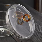 Transparenter Glas-Suppentopf mit Deckel, doppelter Griff, hitzebeständiger Topf für den Hausgebrauch bei hohen Temperaturen