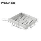 Ausziehbarer Regal-Organizer, ausziehbare Aufbewahrung, Küchen-Organizer, verstellbare Breite von 32 bis 52 cm, bohrfreier Küchenschrank