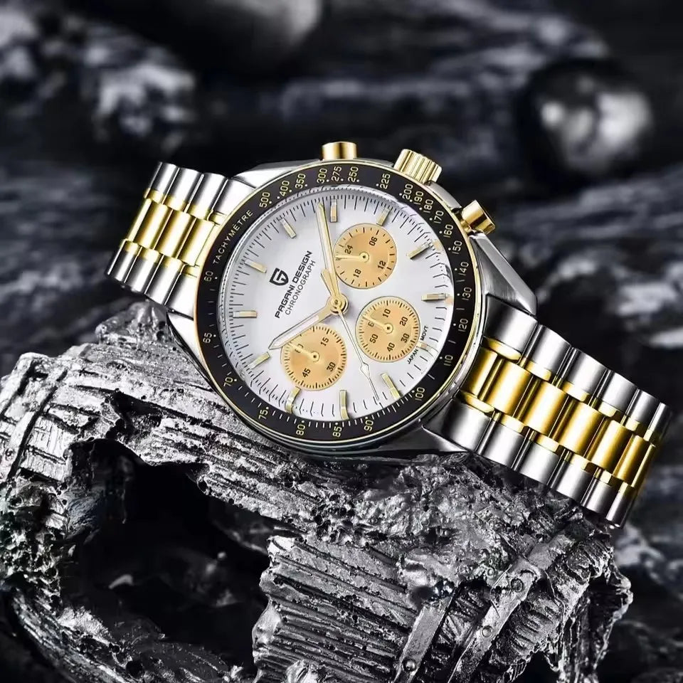 PAGANI DESIGN Orologio da Polso al Quarzo Uomo Modello PD-1701 Cronografo Vetro Zaffiro