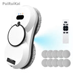 PuRuiKai Fensterputzroboter mit Fernbedienung, elektrischer Fensterreiniger, automatisches Doppelsystem für die Glasreinigung.