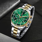 SAPPHERO Orologio da Polso Quarzo Uomo Acciaio Inossidabile Impermeabile 50M Cronografo