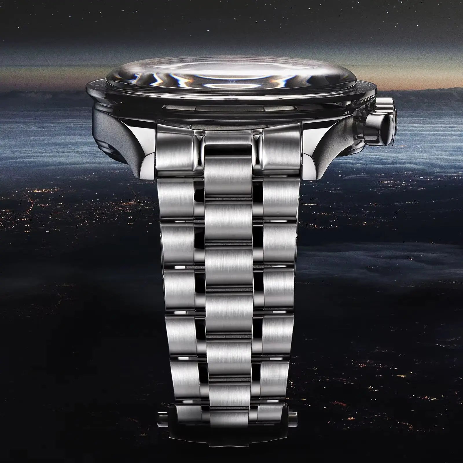 PAGANI DESIGN Orologio da Polso Uomo Quarzo Retrò Cronografo Luna