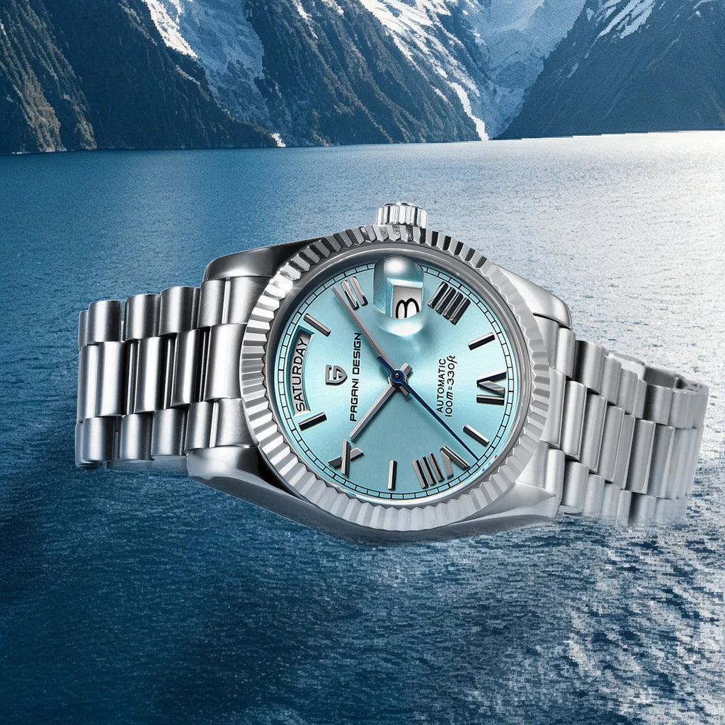 Neuer PAGANI DESIGN Herrenuhren, luxuriöse Automatikuhr für Herren, mechanische Herrenuhr, Saphirglas AR mit Datum, lokale EU-Lieferung