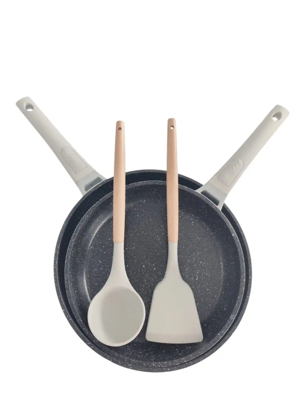 TOPF-SET - PFANNEN-SET - 12 TEILE - GRÖSSEN 20/24/28/24/28CM + 4 TEILE - GEEIGNET FÜR ALLE HERDARTEN - FÜR INDUKTION GEEIGNET - SPÜLMASCHINENFEST - ANTIHAFTBESCHICHTET - GUSSALUMINIUM - OFENFEST - ROYA