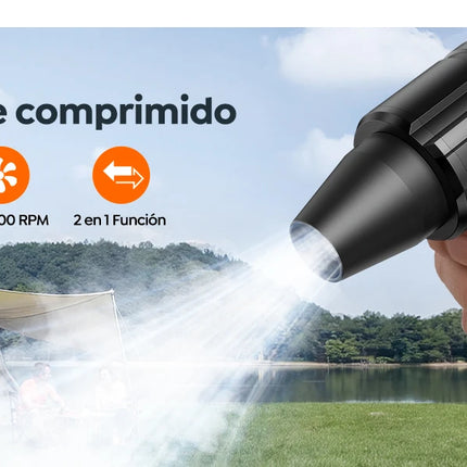 ACEZUK Soffiatore Elettrico per Polvere da 200000RPM, 4 Velocità, Ricaricabile con Batteria da 10500mAh, Soffiatore ad Aria Compressa per PC, Laptop, Tastiera, Auto