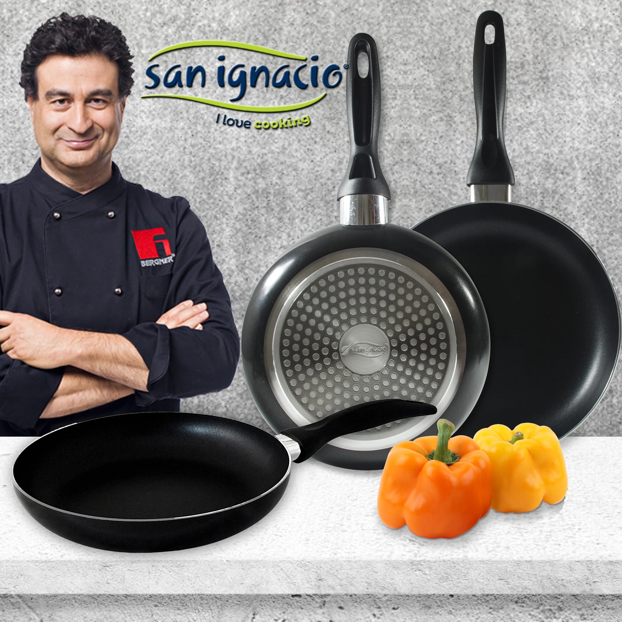 SAN IGNACIO Set: Pfannenset mit drei Pfannen + 8-teiliges Topfset