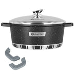 Topfset Antihaftbeschichtet Scheffler 3er-Set 32cm 11L, 36cm 15,5L und 40cm 22L – Aluminiumboden, mit Deckel und Spülmaschinenfest