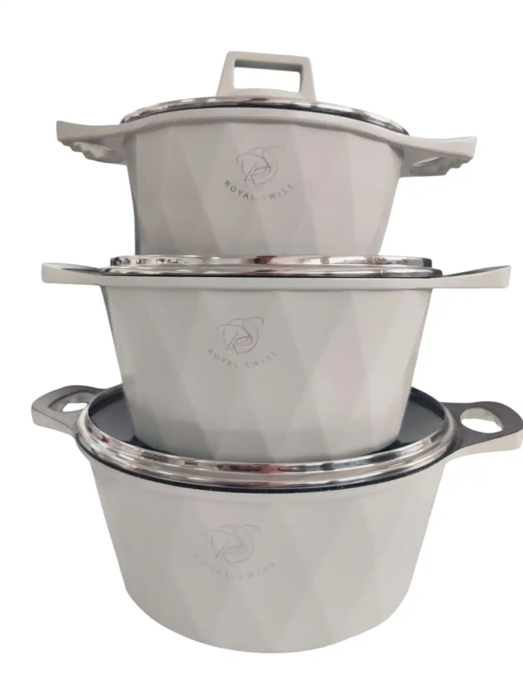 TOPF-SET - PFANNEN-SET - 12 TEILE - GRÖSSEN 20/24/28/24/28CM + 4 TEILE - GEEIGNET FÜR ALLE HERDARTEN - FÜR INDUKTION GEEIGNET - SPÜLMASCHINENFEST - ANTIHAFTBESCHICHTET - GUSSALUMINIUM - OFENFEST - ROYA