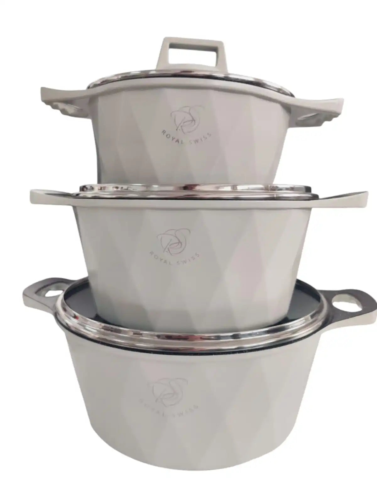 TOPF-SET - PFANNEN-SET - 12 TEILE - GRÖSSEN 20/24/28/24/28CM + 4 TEILE - GEEIGNET FÜR ALLE HERDARTEN - FÜR INDUKTION GEEIGNET - SPÜLMASCHINENFEST - ANTIHAFTBESCHICHTET - GUSSALUMINIUM - OFENFEST - ROYA