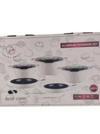 TOPF-SET - PFANNEN-SET - 12 TEILE - GRÖSSEN 20/24/28/24/28CM + 4 TEILE - GEEIGNET FÜR ALLE HERDARTEN - FÜR INDUKTION GEEIGNET - SPÜLMASCHINENFEST - ANTIHAFTBESCHICHTET - GUSSALUMINIUM - OFENFEST - ROYA