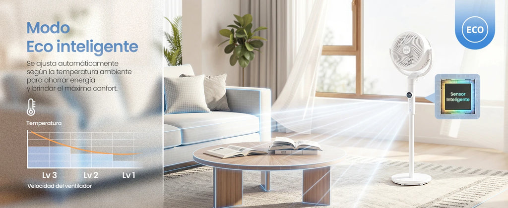 Ventilatore a Piantana SONGMICS, Ventilatore Silenzioso 20 dB, Telecomando, Camera da Letto, Oscillazione 120°+135°, 15 Velocità, Timer 15 Ore, 3 Modalità, Altezza Regolabile, Nero Inchiostro/Bianco Nuvola