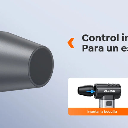 ACEZUK Soffiatore Elettrico per Polvere da 200000RPM, 4 Velocità, Ricaricabile con Batteria da 10500mAh, Soffiatore ad Aria Compressa per PC, Laptop, Tastiera, Auto