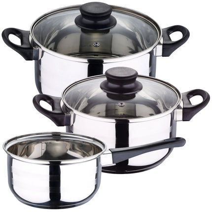 Wellhome Set 5 pezzi di pentole in acciaio inox | Alta qualità e durabilità
