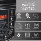 STARLYF Schnellkochtopf Programmierbarer elektrischer Schnellkochtopf, 8-in-1-Multifunktionsgerät, 4 Liter, 1000 W, LCD-Display, Slow Cooker oder Schnellkochtopf, Küchenmaschine, spülmaschinenfest