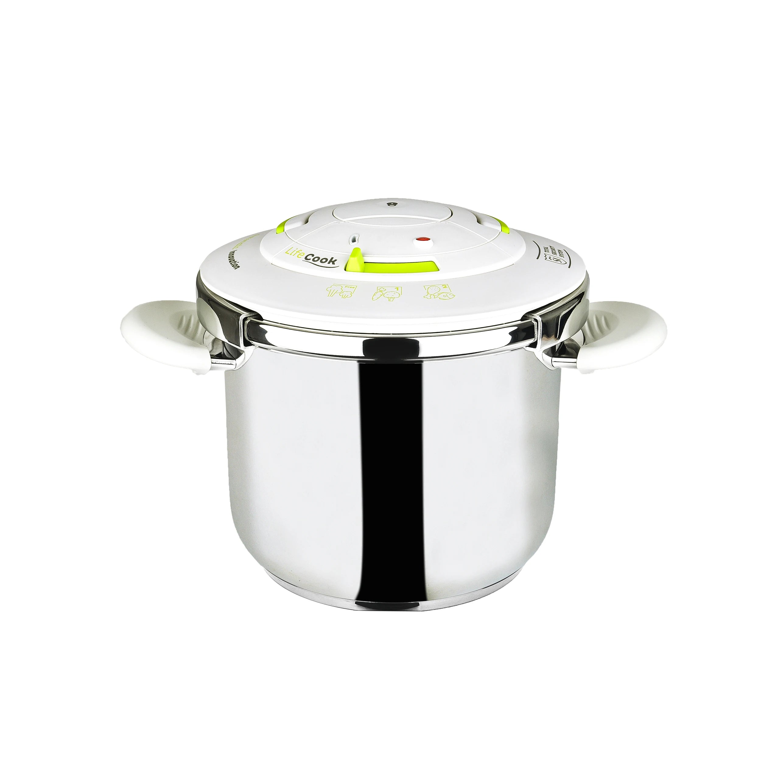 San Ignacio Schnellkochtopf 22 cm 6,5 L LIFECOOK Edelstahl - Schnellkochtopf - Zeitersparnis - Energieersparnis - Gesundes Kochen