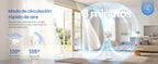 Ventilatore a Piantana SONGMICS, Ventilatore Silenzioso 20 dB, Telecomando, Camera da Letto, Oscillazione 120°+135°, 15 Velocità, Timer 15 Ore, 3 Modalità, Altezza Regolabile, Nero Inchiostro/Bianco Nuvola