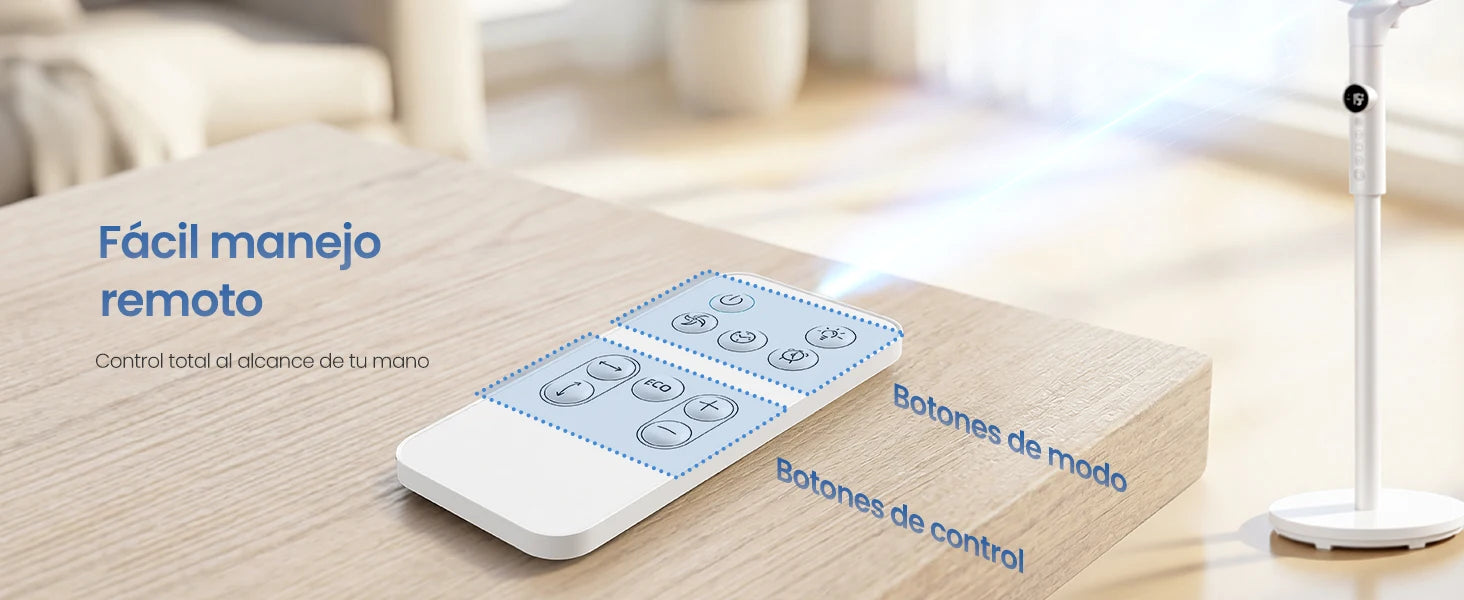 Ventilatore a Piantana SONGMICS, Ventilatore Silenzioso 20 dB, Telecomando, Camera da Letto, Oscillazione 120°+135°, 15 Velocità, Timer 15 Ore, 3 Modalità, Altezza Regolabile, Nero Inchiostro/Bianco Nuvola