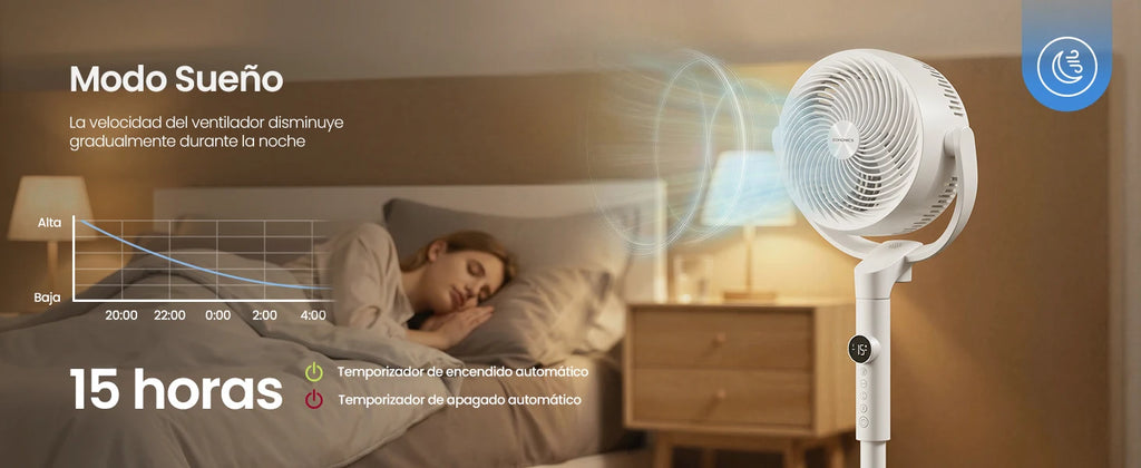 Ventilatore a Piantana SONGMICS, Ventilatore Silenzioso 20 dB, Telecomando, Camera da Letto, Oscillazione 120°+135°, 15 Velocità, Timer 15 Ore, 3 Modalità, Altezza Regolabile, Nero Inchiostro/Bianco Nuvola