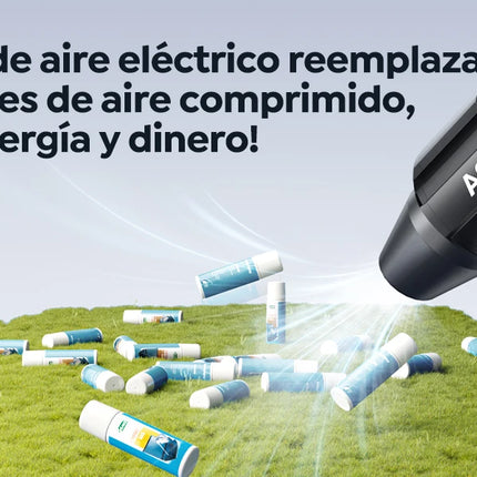 ACEZUK Soffiatore Elettrico per Polvere da 200000RPM, 4 Velocità, Ricaricabile con Batteria da 10500mAh, Soffiatore ad Aria Compressa per PC, Laptop, Tastiera, Auto